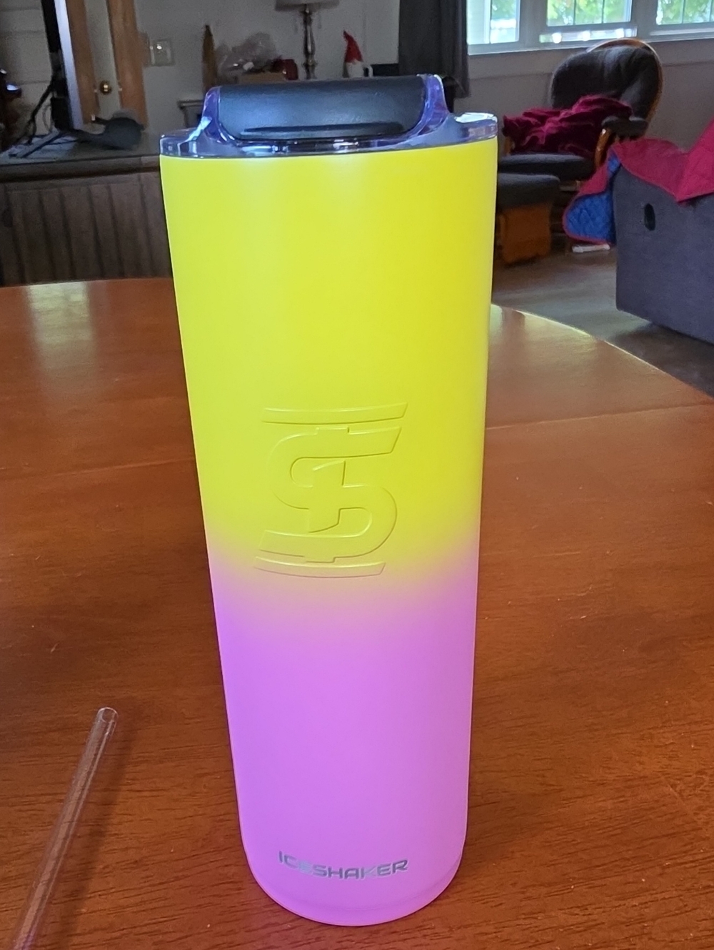 Ice Shaker 20 oz Skinny Tumbler - Flamingo